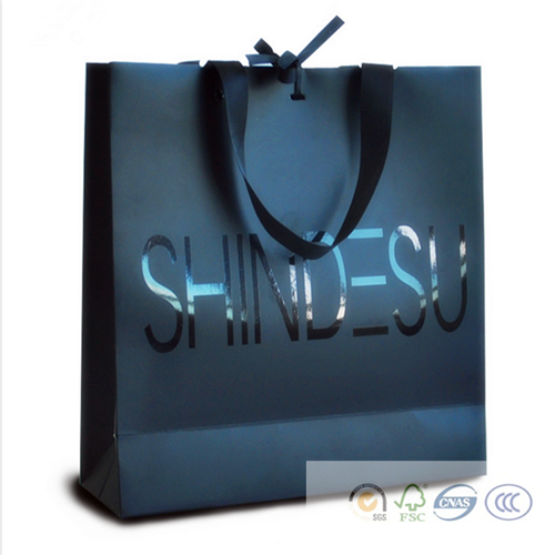 paper gift bag with spot UV logos