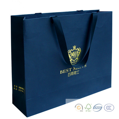 paper packaging bag with golden foil LOGO