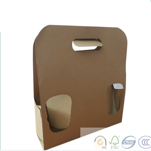 natural brown card packaging bag with winows