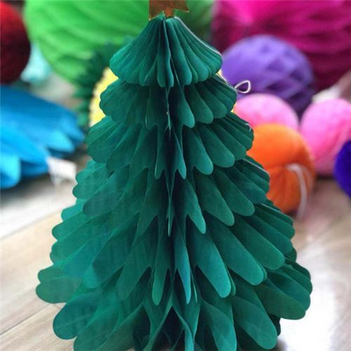 x'mas tree made by tissue paper